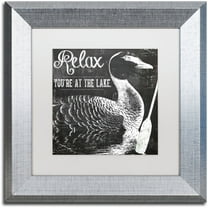 Trademark Fine Art "Lake House IV" Canvas Art by Color Bakery White Matte, Silver Frame