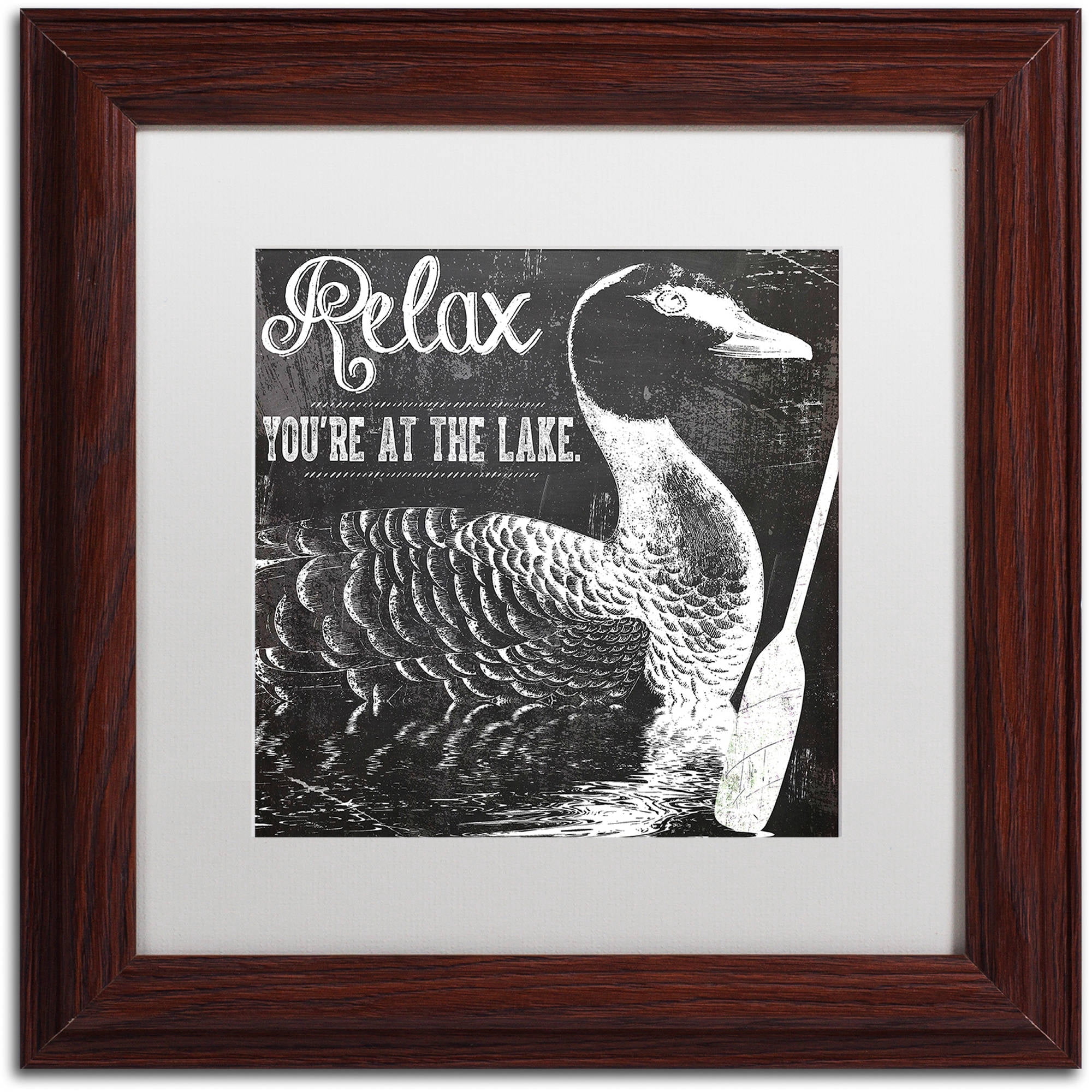 Trademark Fine Art "Lake House IV" Canvas Art by Color Bakery White Matte, Wood Frame