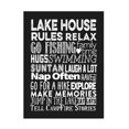 thumbnail image 1 of Trademark Fine Art 'Lake House Rules' Canvas Art by Marcee Duggar, 1 of 4