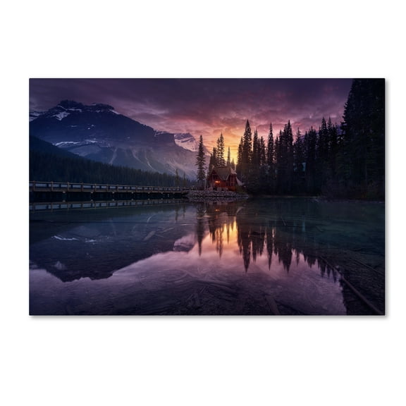 Trademark Fine Art 'Lake House Sunrise' Canvas Art by Jesus M Garcia