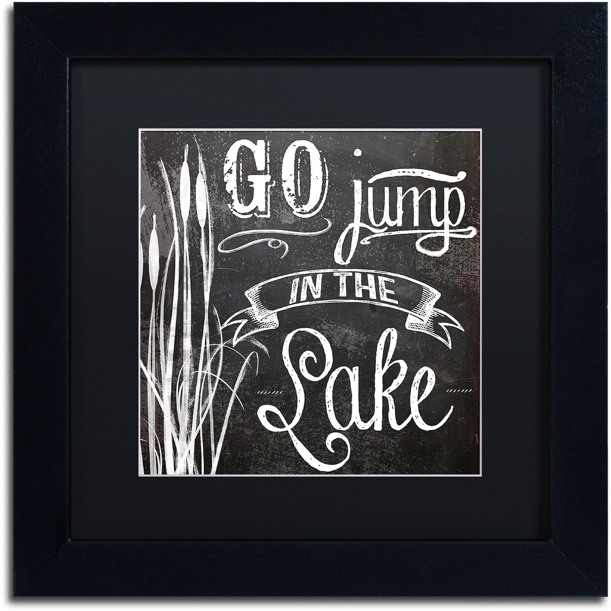 Trademark Fine Art "Lake House V" Canvas Art by Color Bakery Black Matte, Black Frame
