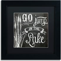 Trademark Fine Art "Lake House V" Canvas Art by Color Bakery Black Matte, Black Frame