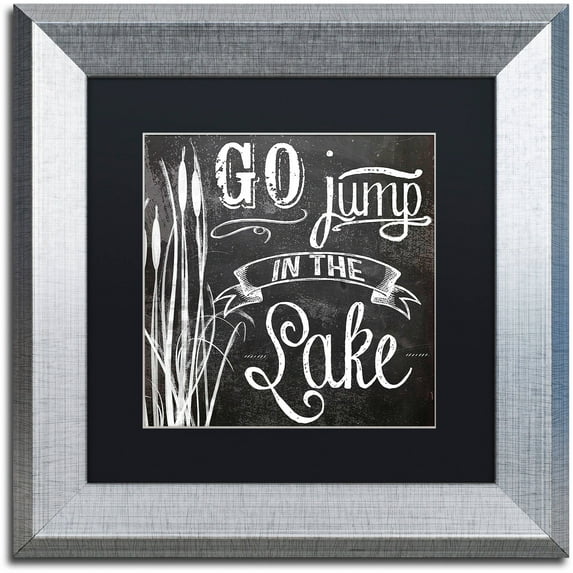 Trademark Fine Art "Lake House V" Canvas Art by Color Bakery Black Matte, Silver Frame