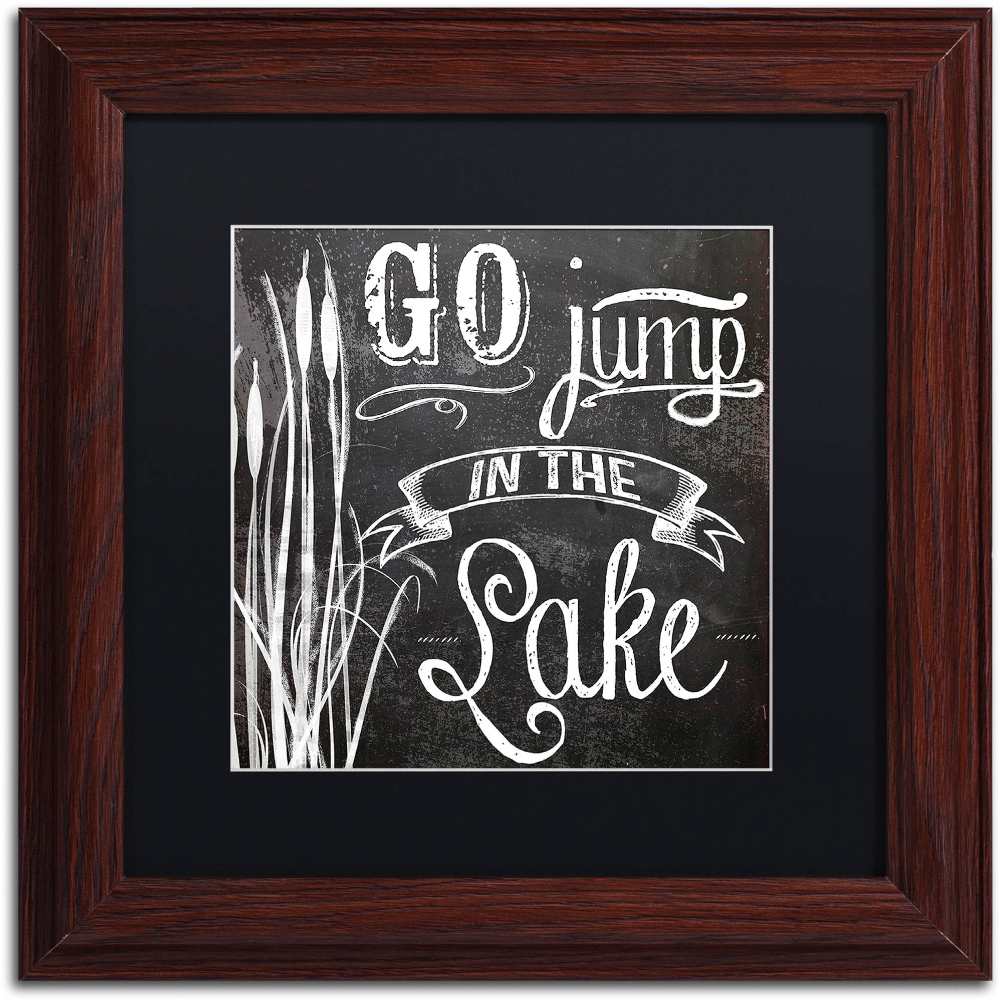 Trademark Fine Art "Lake House V" Canvas Art by Color Bakery Black Matte, Wood Frame