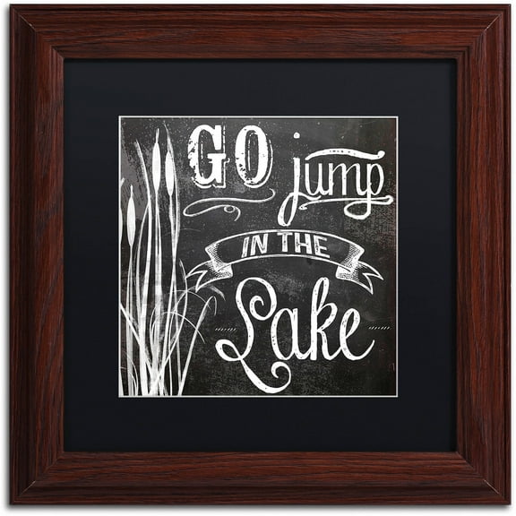 Trademark Fine Art "Lake House V" Canvas Art by Color Bakery Black Matte, Wood Frame