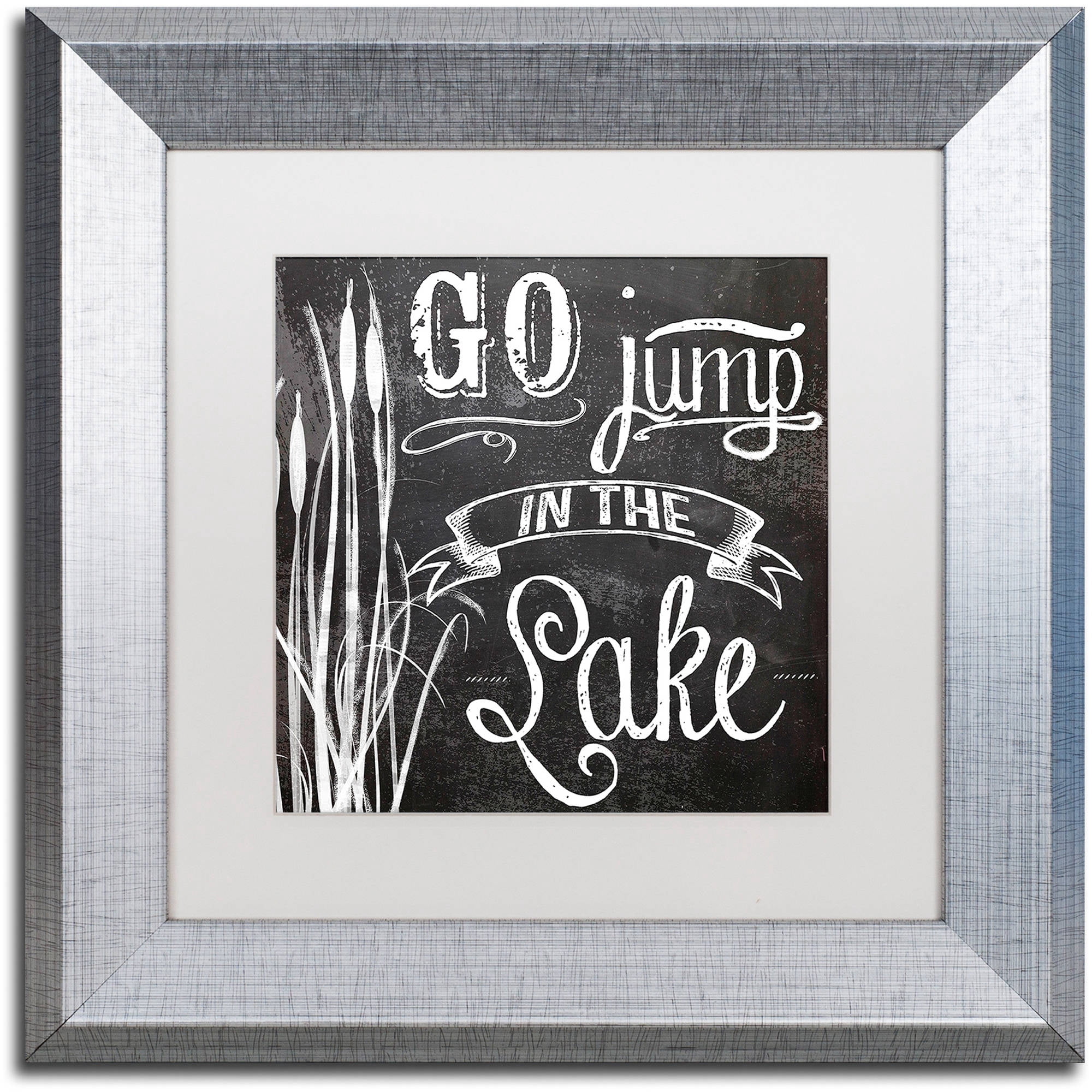 Trademark Fine Art "Lake House V" Canvas Art by Color Bakery White Matte, Silver Frame