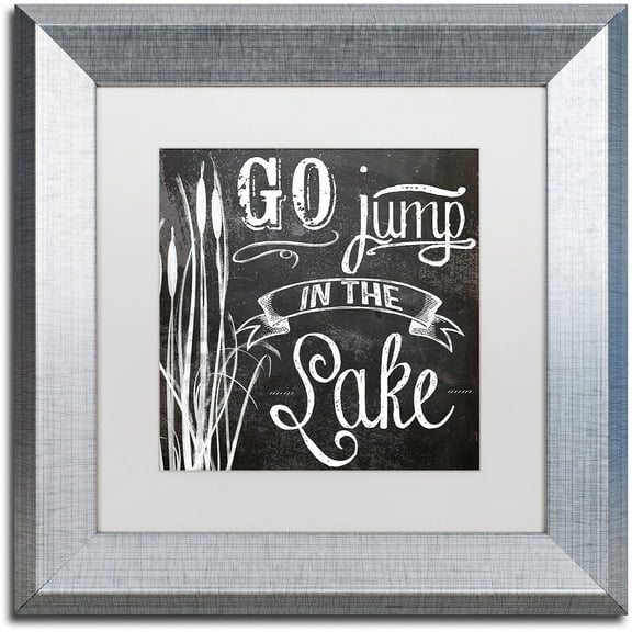 Trademark Fine Art "Lake House V" Canvas Art by Color Bakery White Matte, Silver Frame