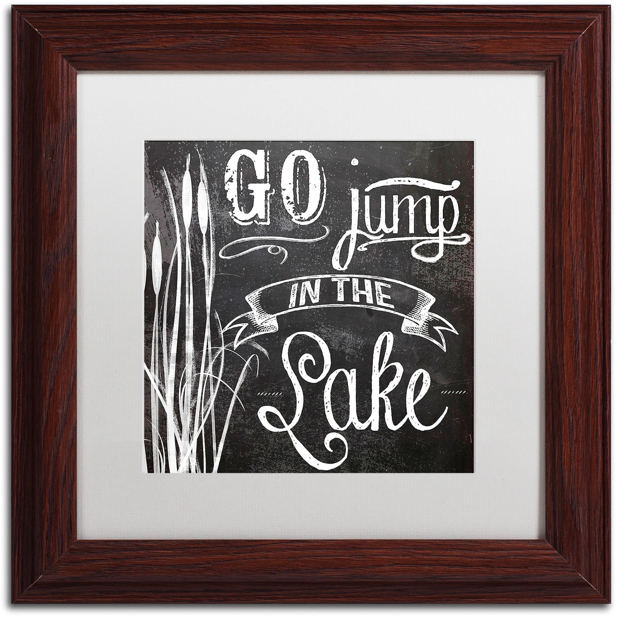 Trademark Fine Art "Lake House V" Canvas Art by Color Bakery White Matte, Wood Frame