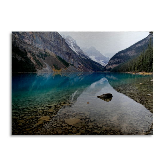 Trademark Fine Art 'Lake Louise' Brushed Aluminum Wall Art Art by Pierre Leclerc