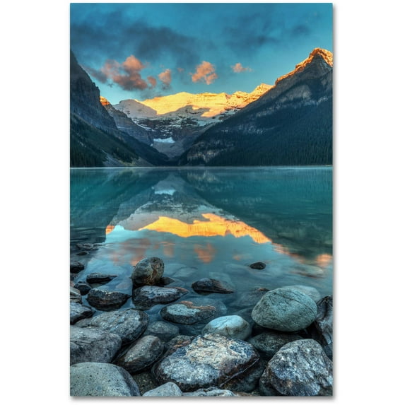 Trademark Fine Art 'Lake Louise Sunrise' Canvas Art by Pierre Leclerc