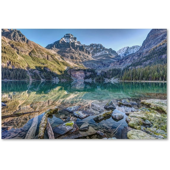 Trademark Fine Art 'Lake O'Hara Mountain Haven' Canvas Art by Pierre Leclerc