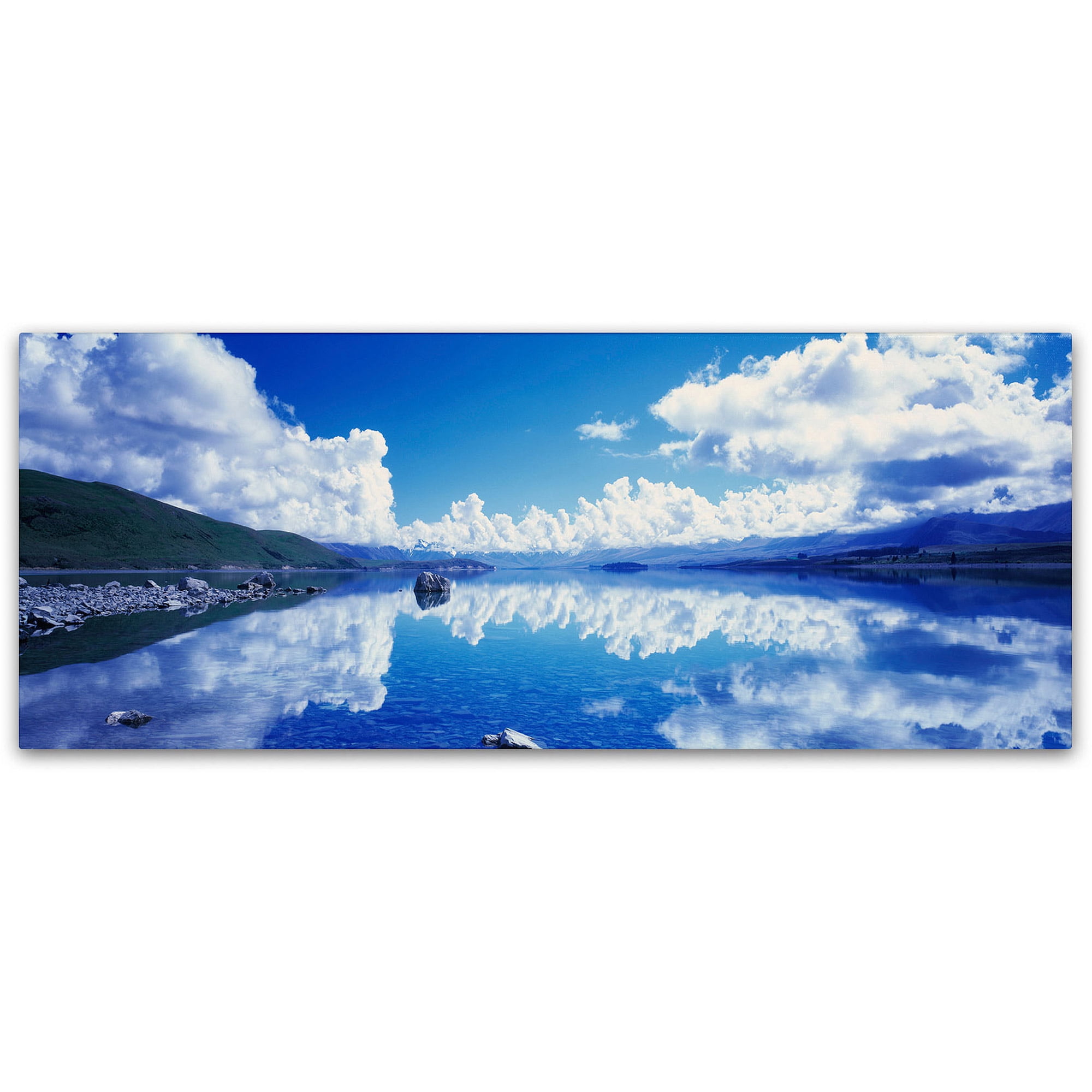 Lake Tekapo Reflections Blue and White Canvas Landscape Art