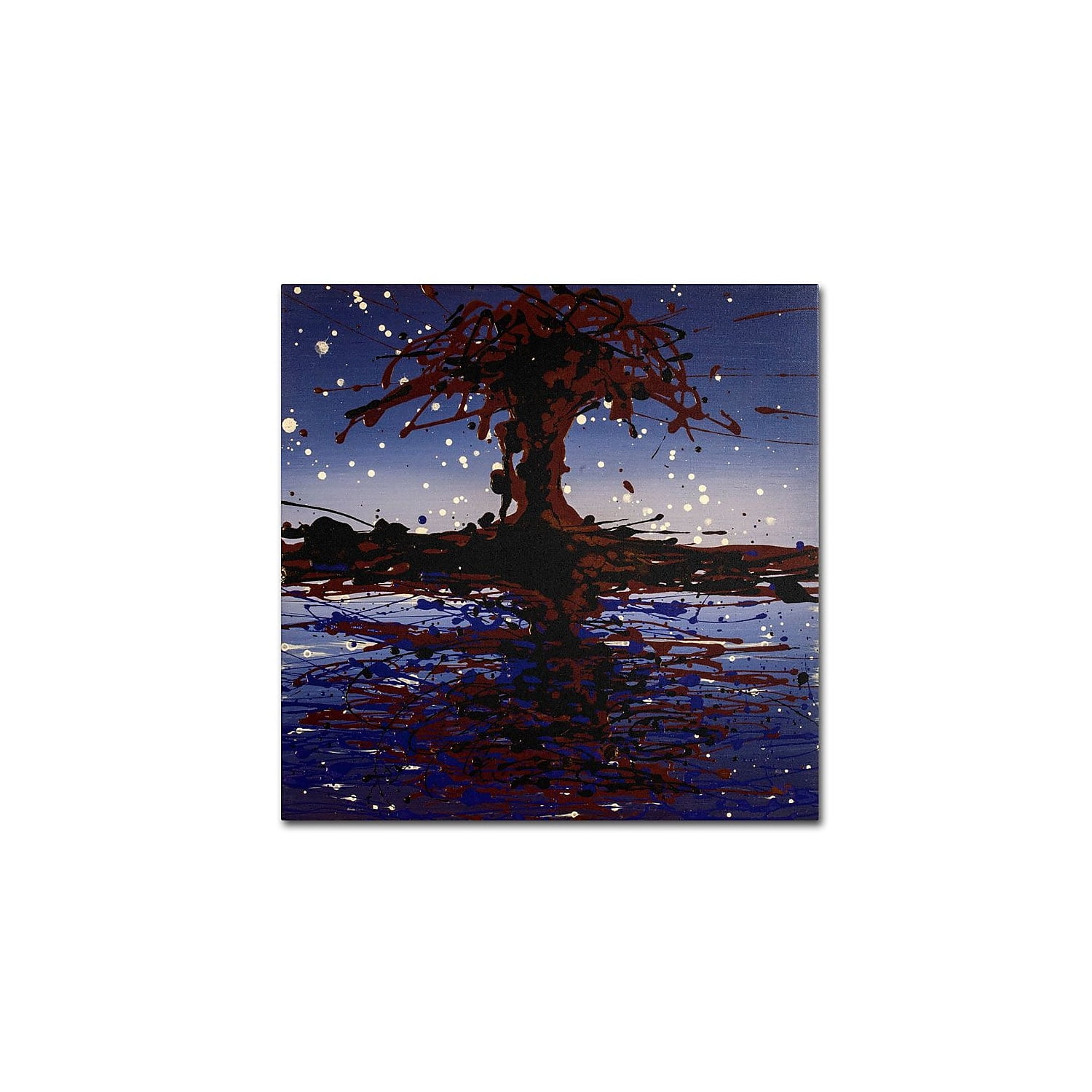 Trademark Fine Art "Lake Tree" Canvas Art by Roderick Stevens
