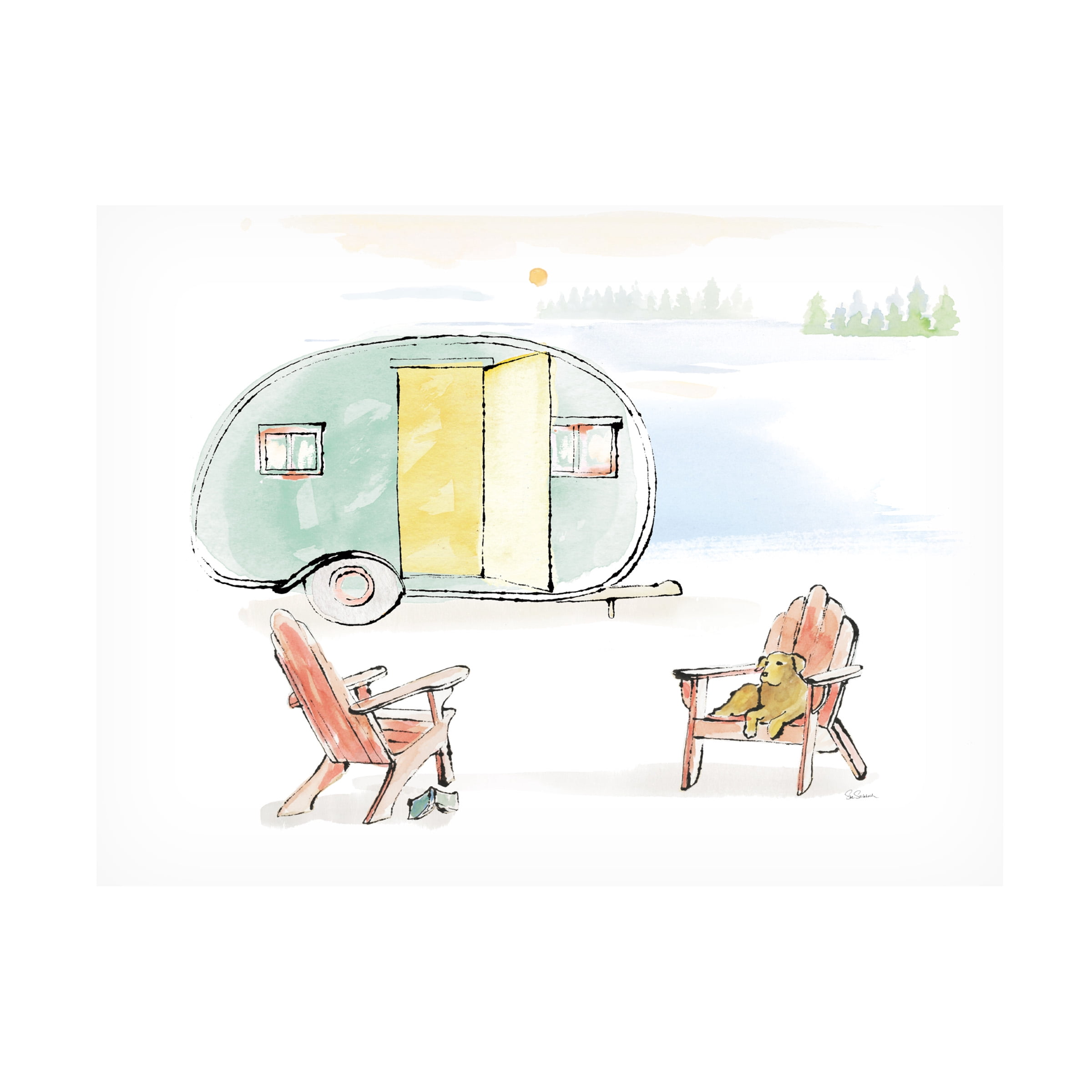 Trademark Fine Art 'Lakeside Days V' Canvas Art by Sue Schlabach