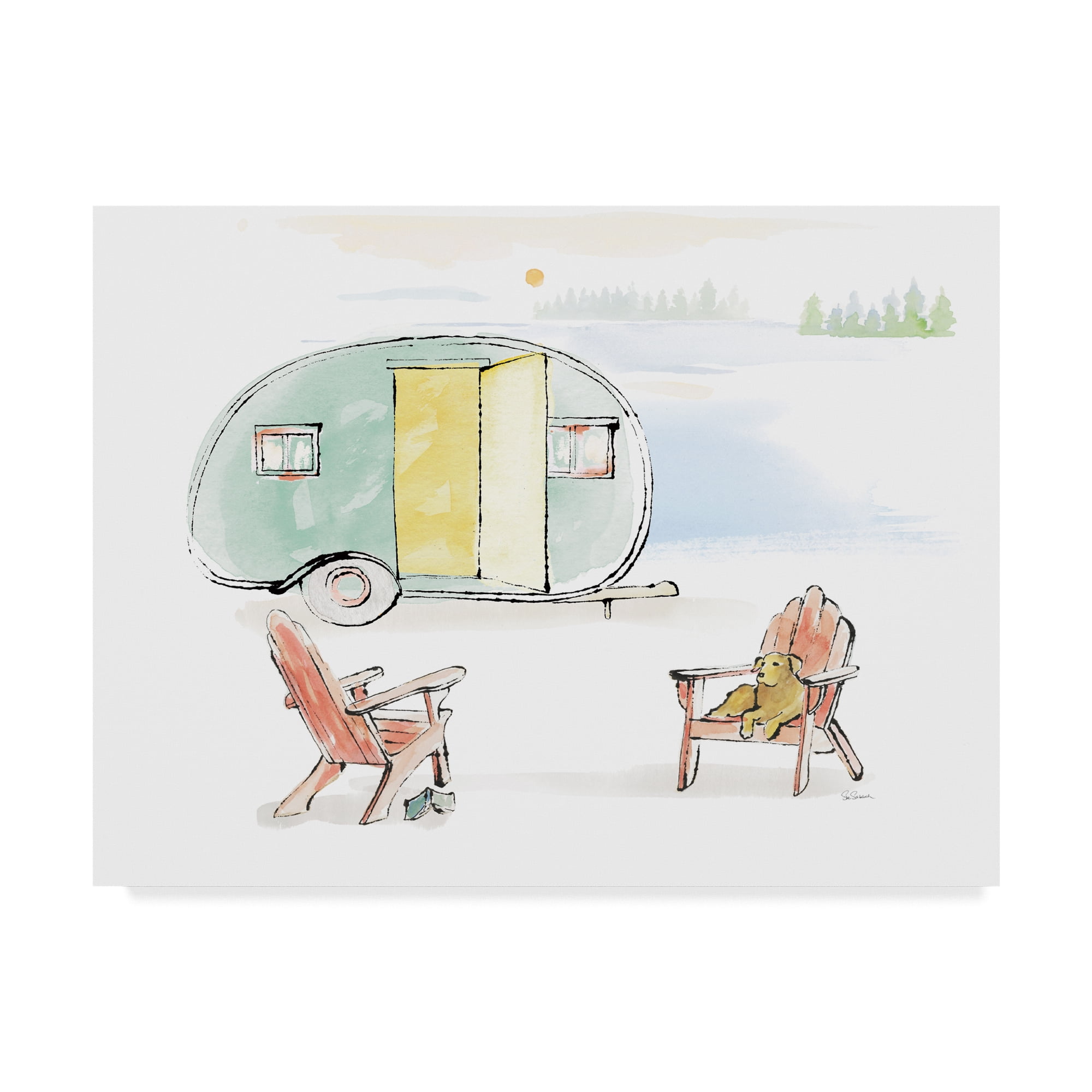 Trademark Fine Art 'Lakeside Days V' Canvas Art by Sue Schlabach