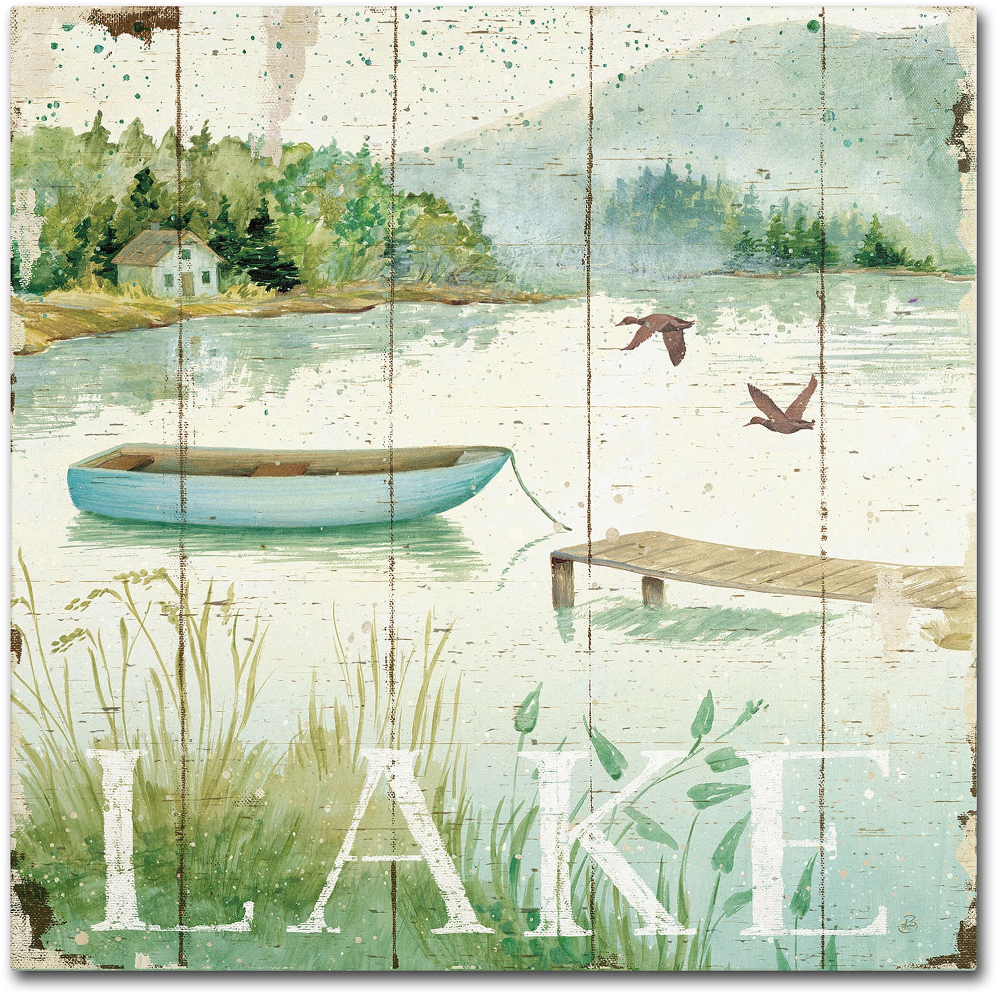 Trademark Fine Art "Lakeside II" Canvas Art by Daphne Brissonnet