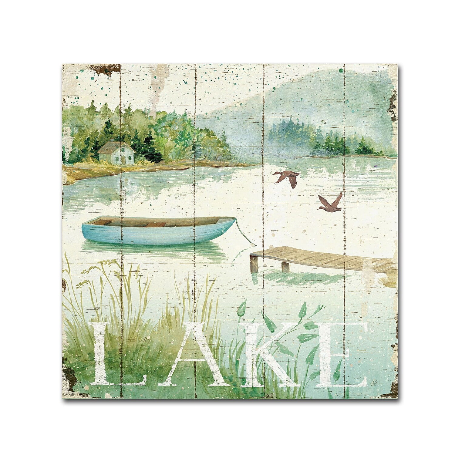 Trademark Fine Art "Lakeside II" Canvas Art by Daphne Brissonnet