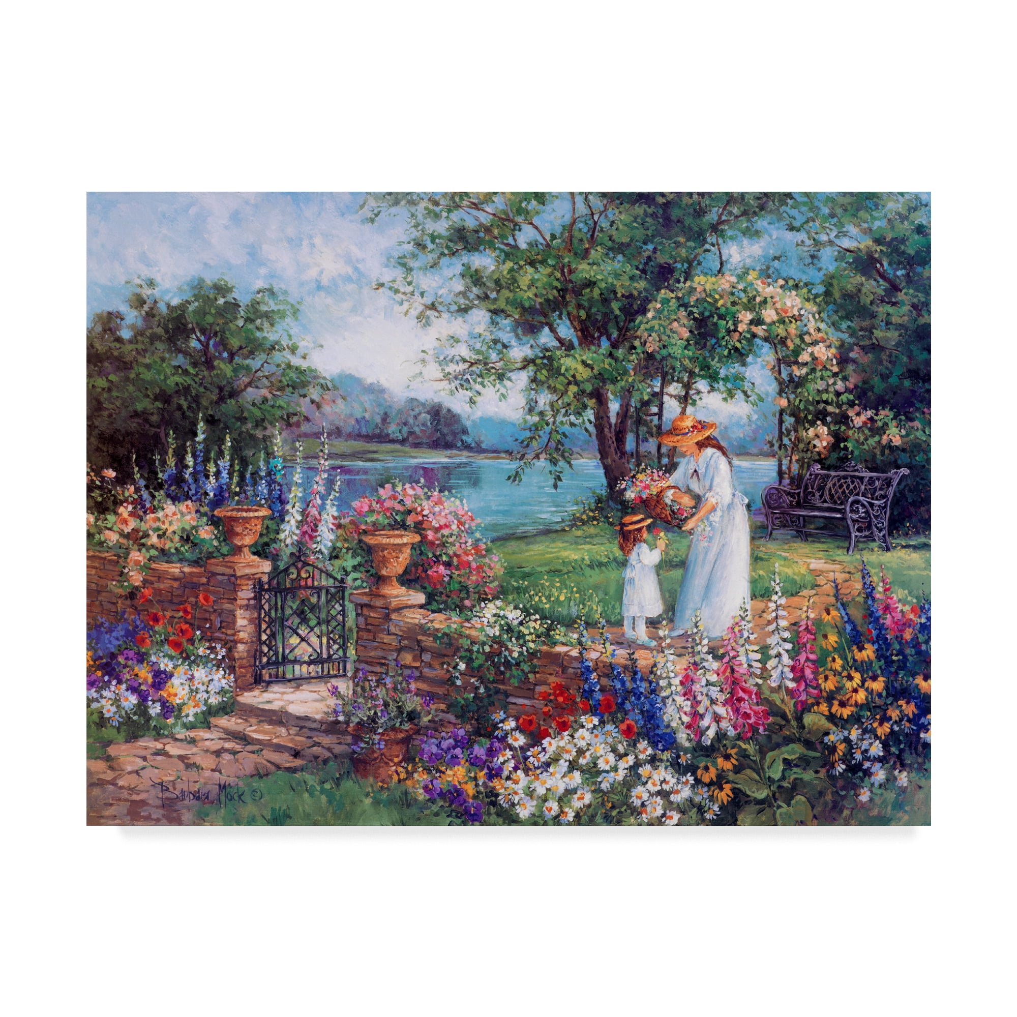Trademark Fine Art 'Lakeside Morning' Canvas Art by Barbara Mock