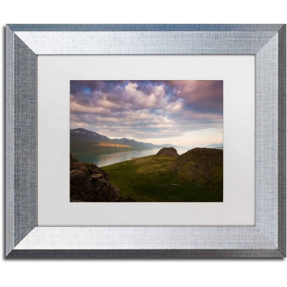 Trademark Fine Art 'Land of Living Skies' Canvas Art by Philippe Sainte-Laudy, White Matte, Silver Frame