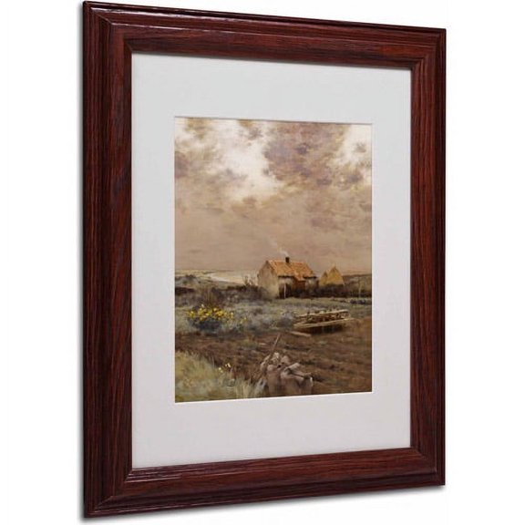 Trademark Fine Art "Landscape 1880" Canvas Art by Jean Cazin, Wood Frame