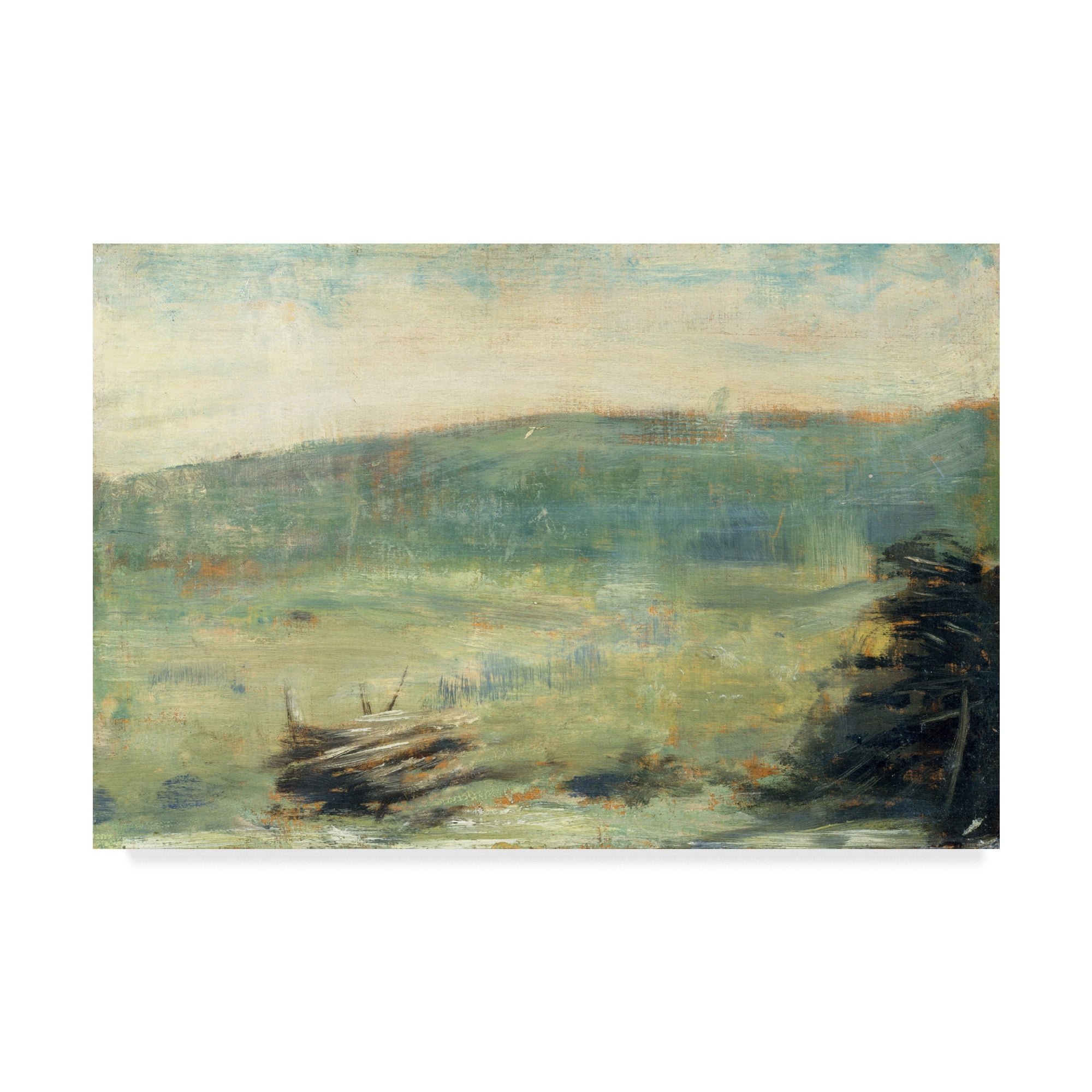 Trademark Fine Art 'Landscape At Saintouen' Canvas Art by Georges Pierre Seurat