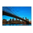 thumbnail image 1 of Trademark Fine Art Landscape Canvas Art ' Brooklyn Bridge 1 ' by CATeyes, 1 of 4