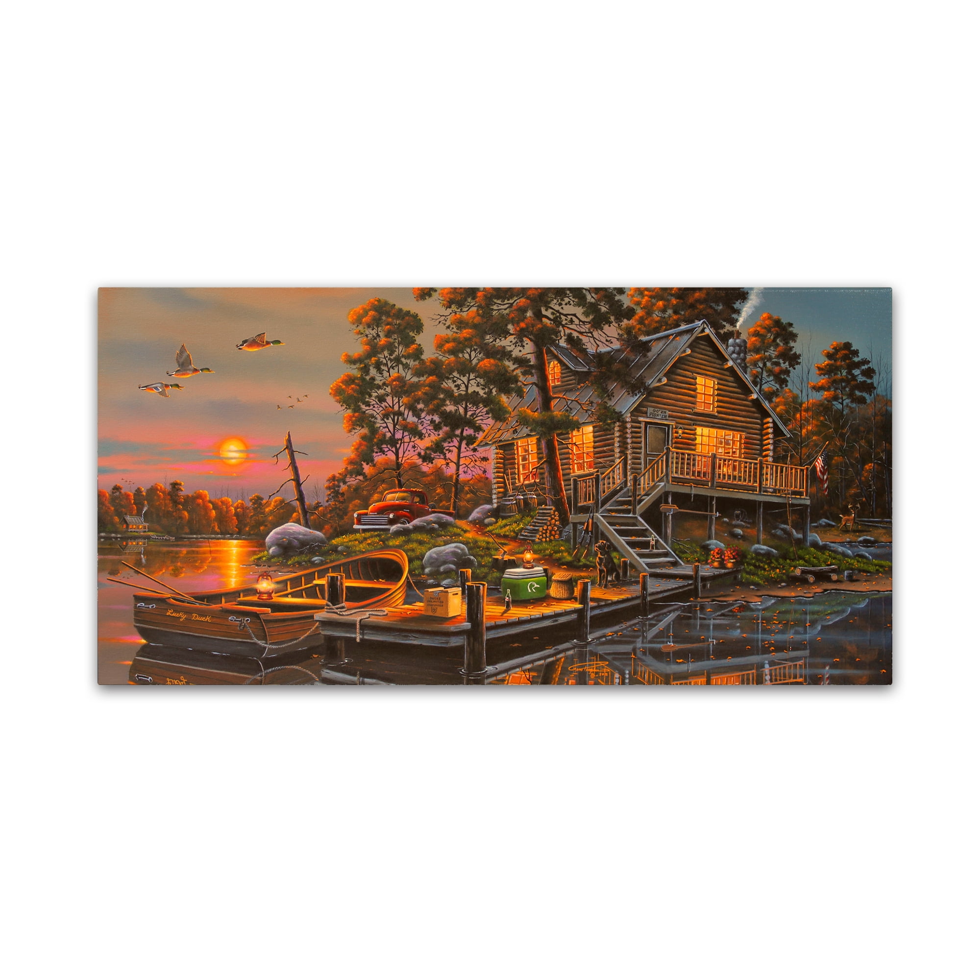 Trademark Fine Art Landscape Canvas Art ' Duck Haven ' by Geno Peoples