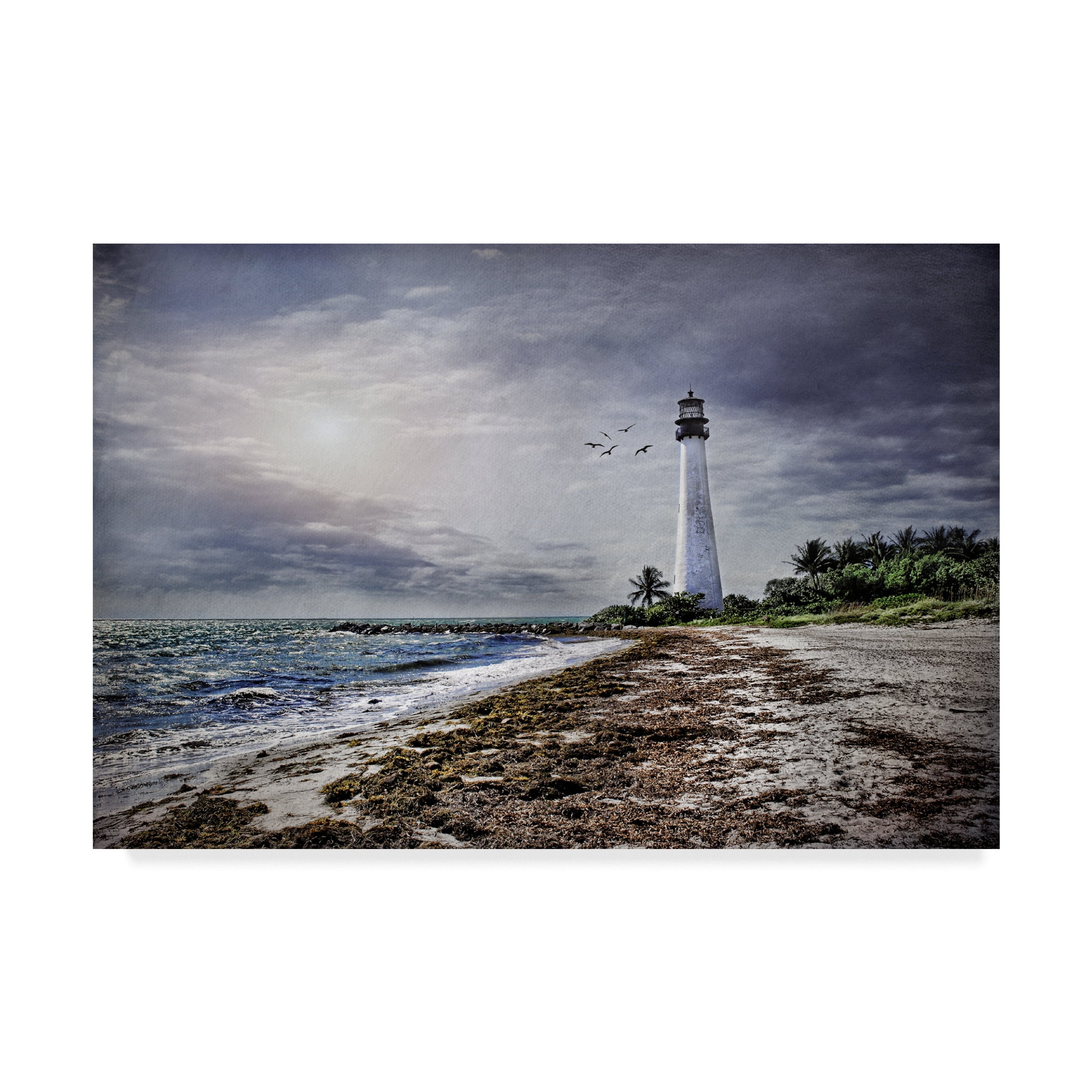 Trademark Fine Art Landscape Canvas Art ' Key Biscayne Lighthoe ' by Barbara Simmons