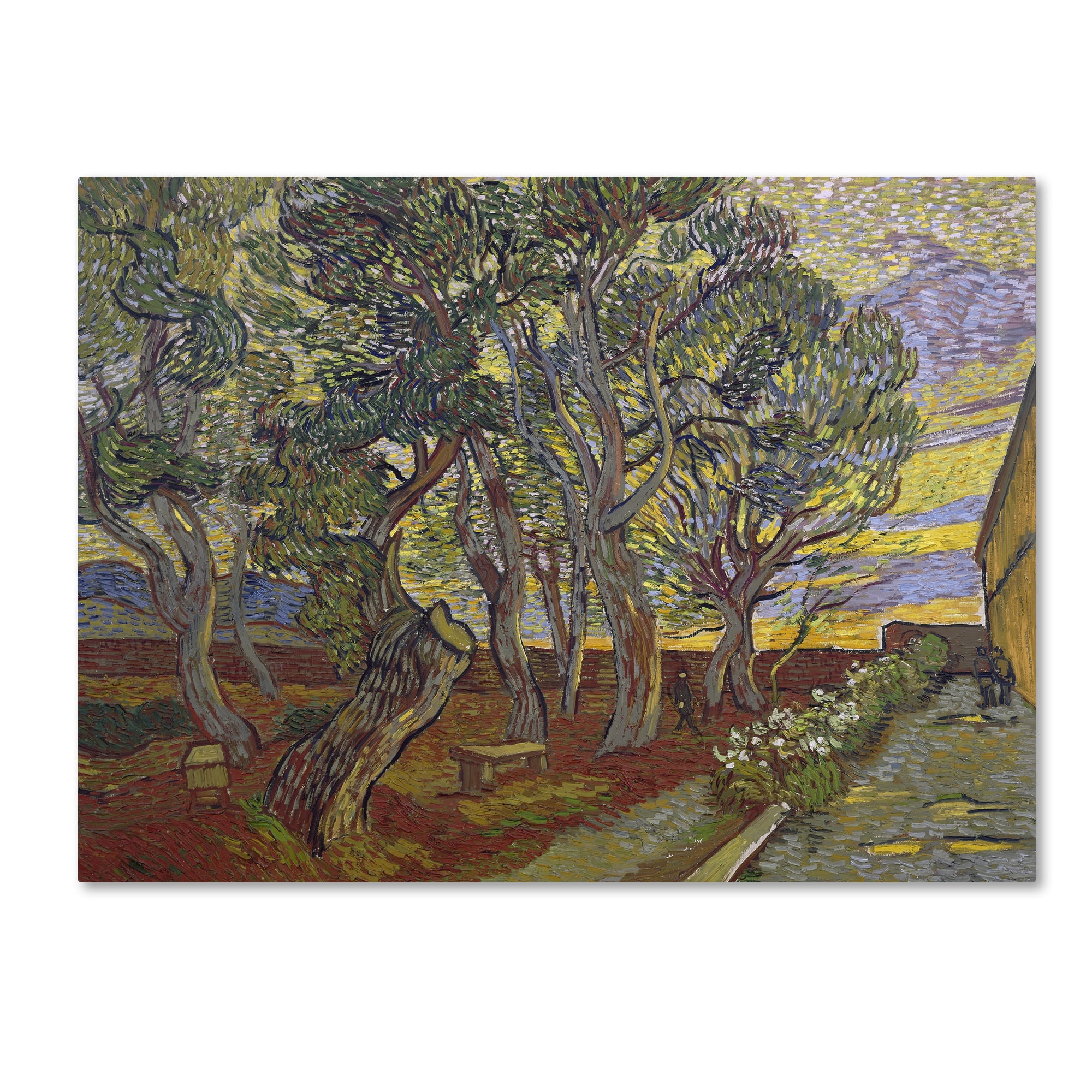 Trademark Fine Art Landscape Canvas Art ' The Garden Bench At Saint Pauls Hospital ' by Van Gogh