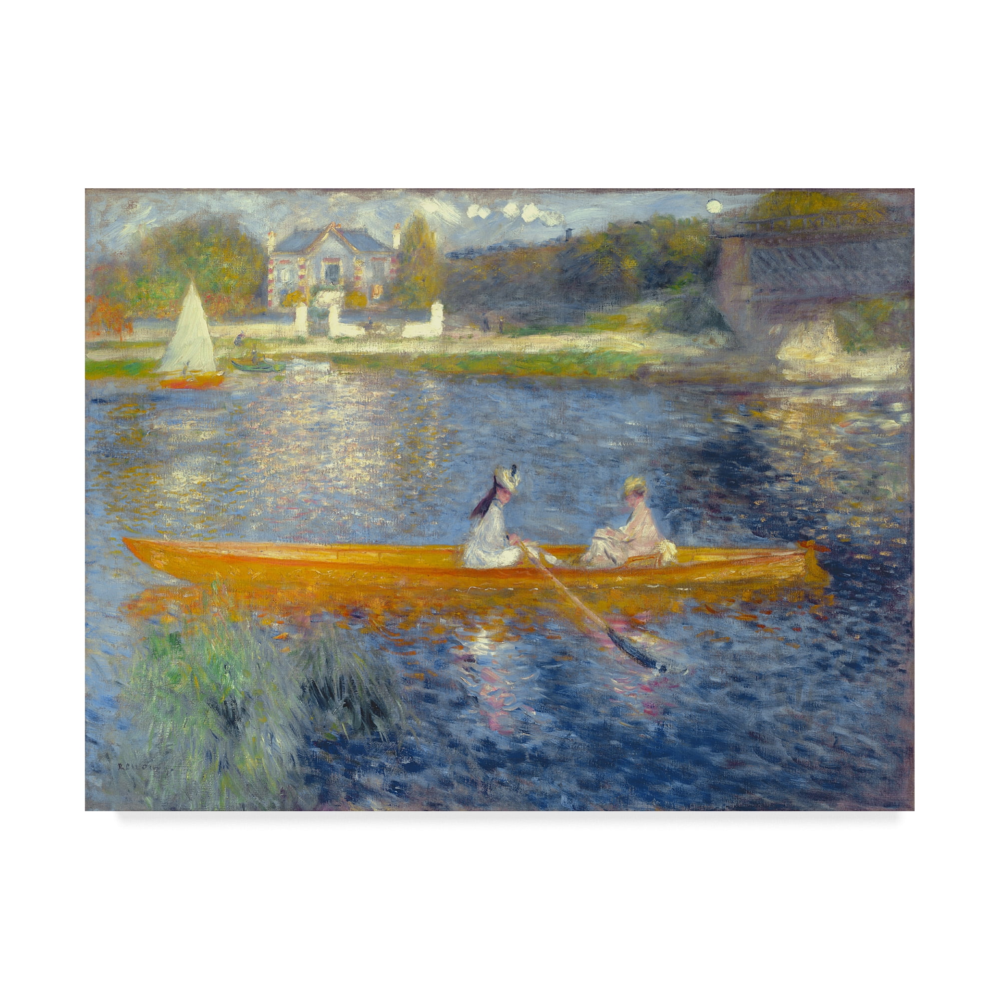 Trademark Fine Art Landscape Canvas Art ' The Skiff ' by Pierre Auguste Renoir