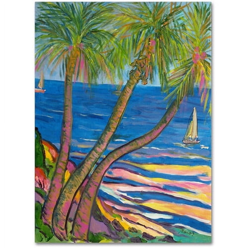 Trademark Fine Art Landscape Canvas Art ' Three Coconut Palms ' by Manor Shadian