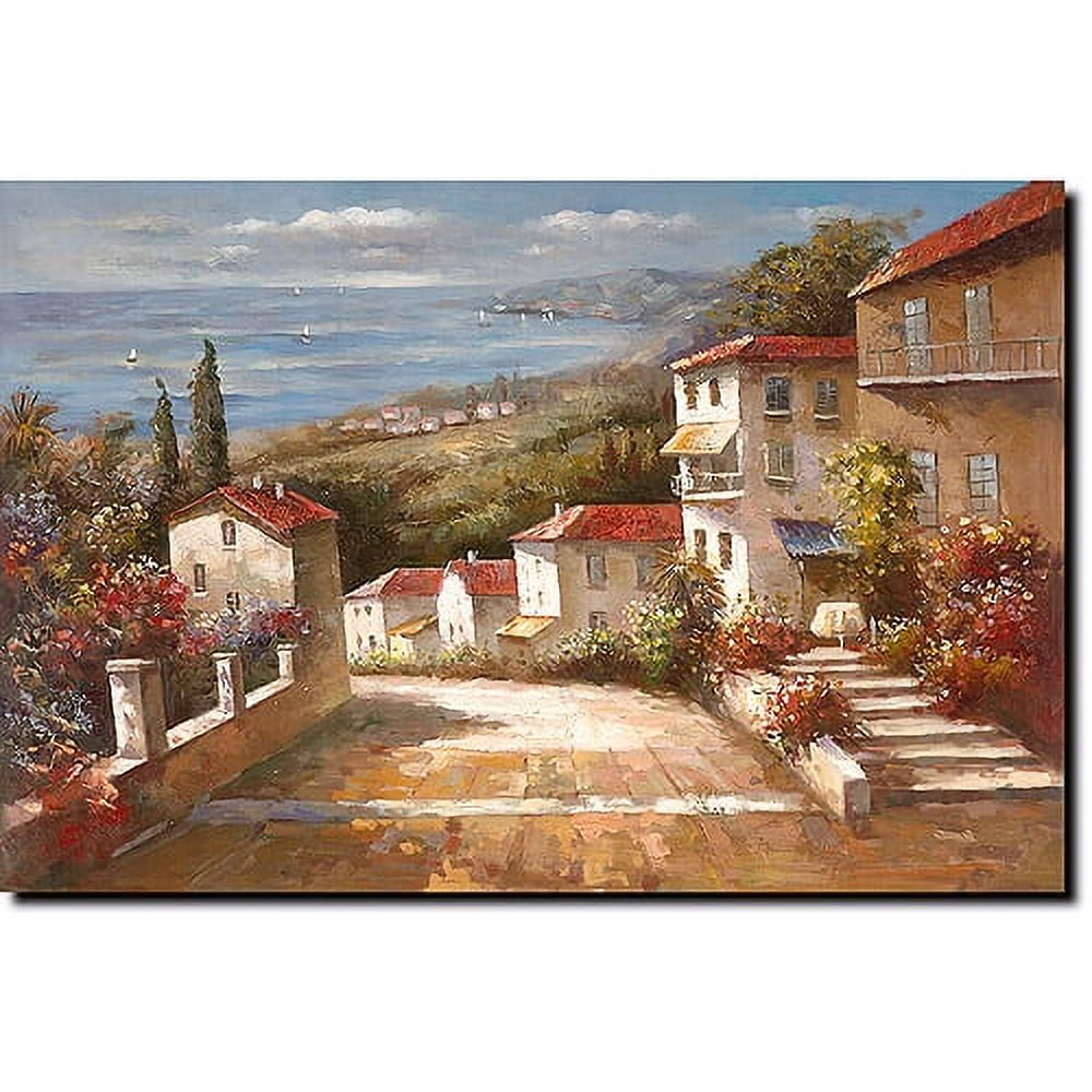 Tuscany Landscape 24x36 Canvas Art with Frameless Wrap