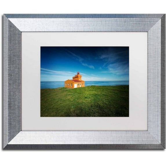 Trademark Fine Art Landscape Matted Framed Art ' Lighthoe Sauoanes ' by Philippe Sainte-Laudy