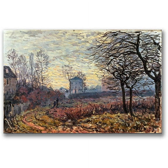 Trademark Fine Art "Landscape Near Louveciennes" Canvas Wall Art by Alfred Sisley