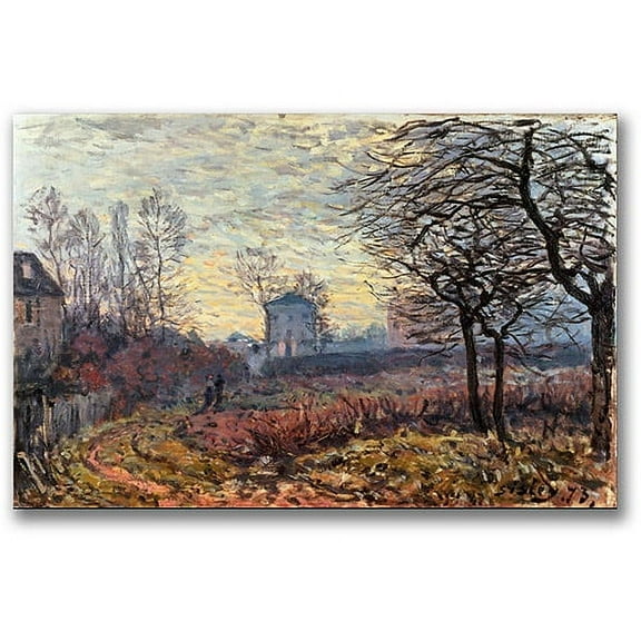 Trademark Fine Art "Landscape Near Louveciennes" Canvas Wall Art by Alfred Sisley