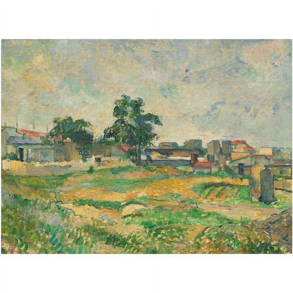 Trademark Fine Art "Landscape Near Paris" 1876 Canvas Art by Paul Cezanne