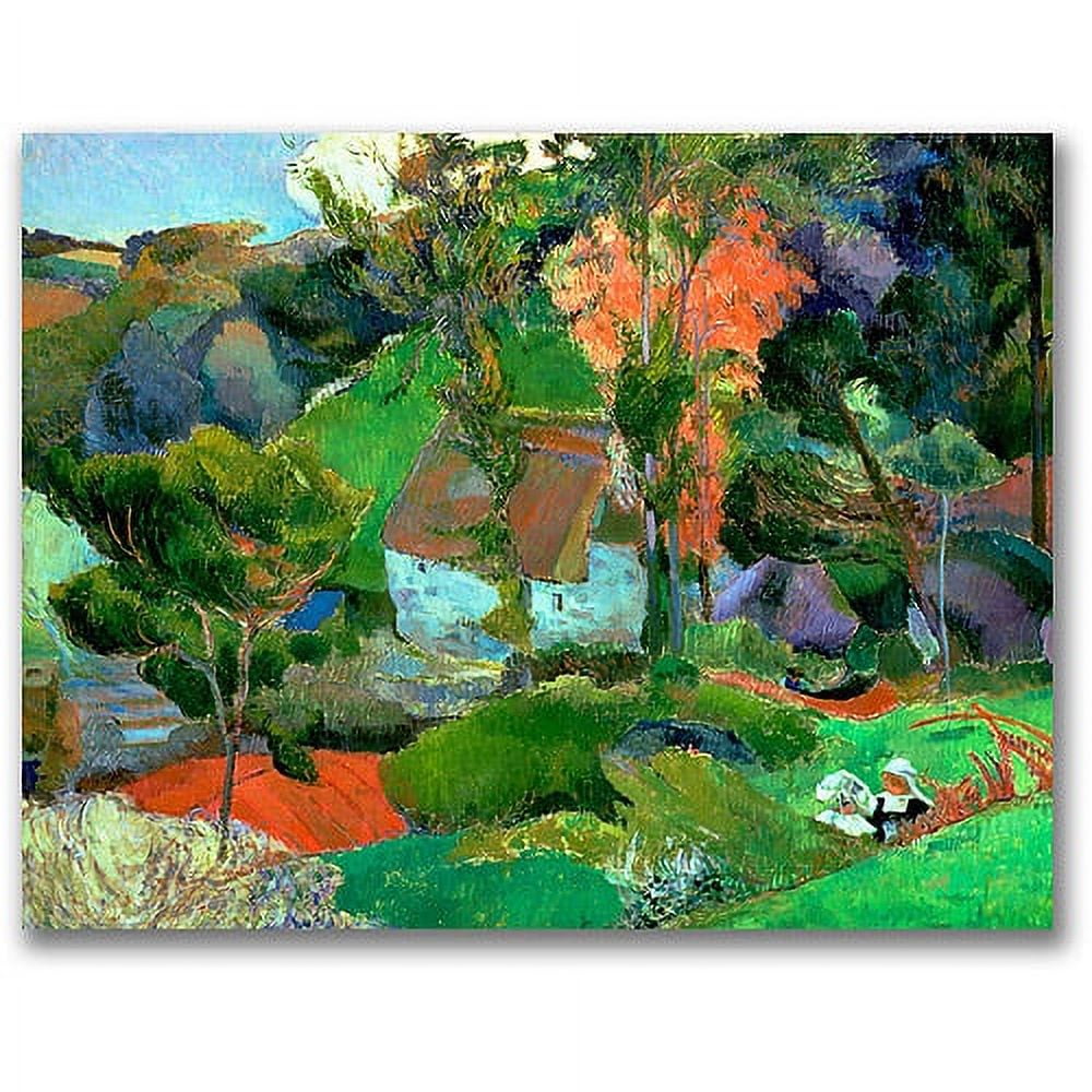 Paul Gauguin Landscape at Pont Aven 35" x 47" Canvas Wall Art