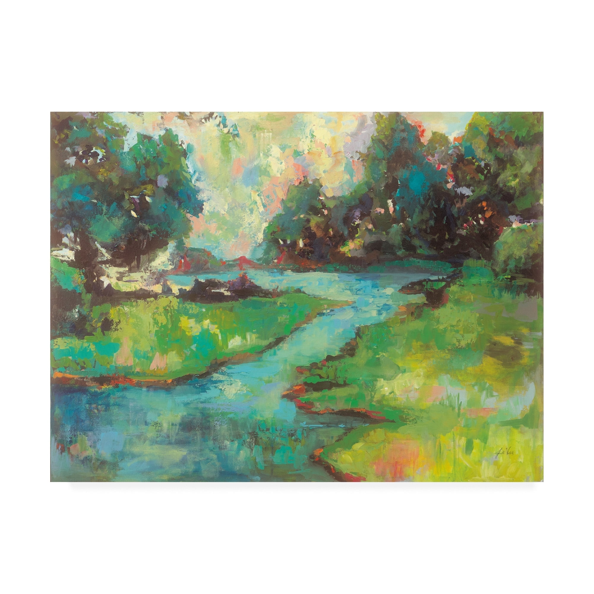 Trademark Fine Art 'Landscape in the Parks River' Canvas Art by Jeanette Vertentes