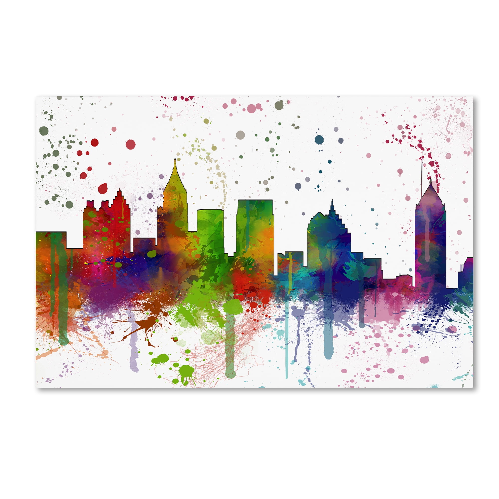 Trademark Fine Art Landscapes Canvas Art ' Atlanta Georgia Skyline Mclr-1 ' by Marlene Watson
