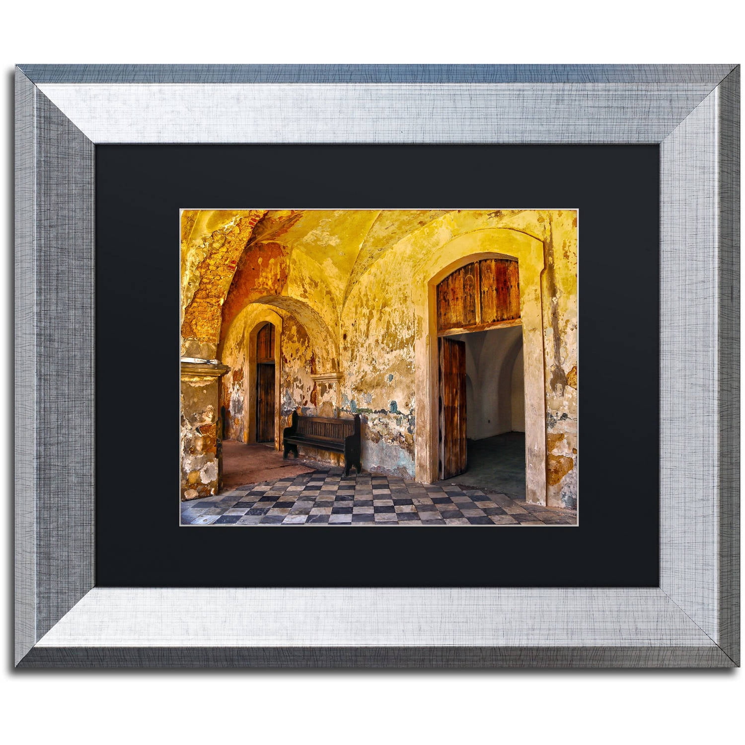 Trademark Fine Art Landscapes Matted Framed Art ' Castillo de San Felipe del Morro 1 ' by CATeyes