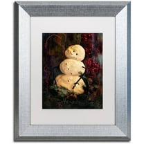 Trademark Fine Art Landscapes Matted Framed Art ' Forest Snowman ' by Lois Bryan
