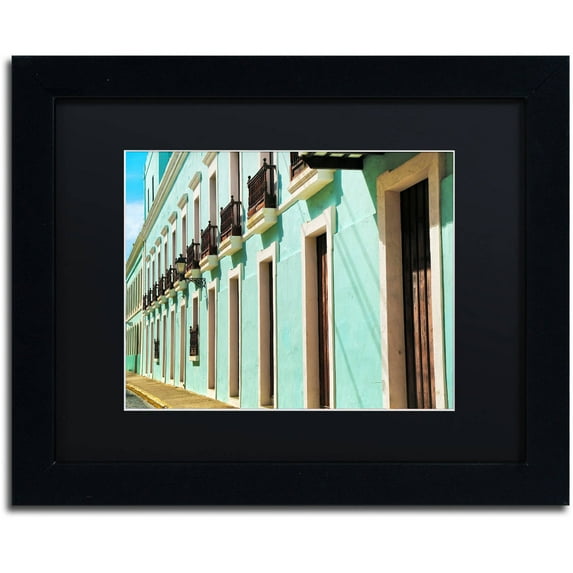 Trademark Fine Art Landscapes Matted Framed Art ' Old San Juan 2 ' by CATeyes