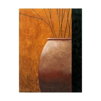 Trademark Fine Art 'Large Vase Against Yellow' Canvas Art by Pablo Esteban
