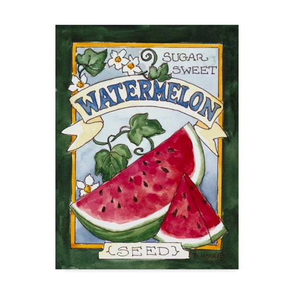 Trademark Fine Art 'Large Watermelon Seed Packet' Canvas Art by Barbara Mock