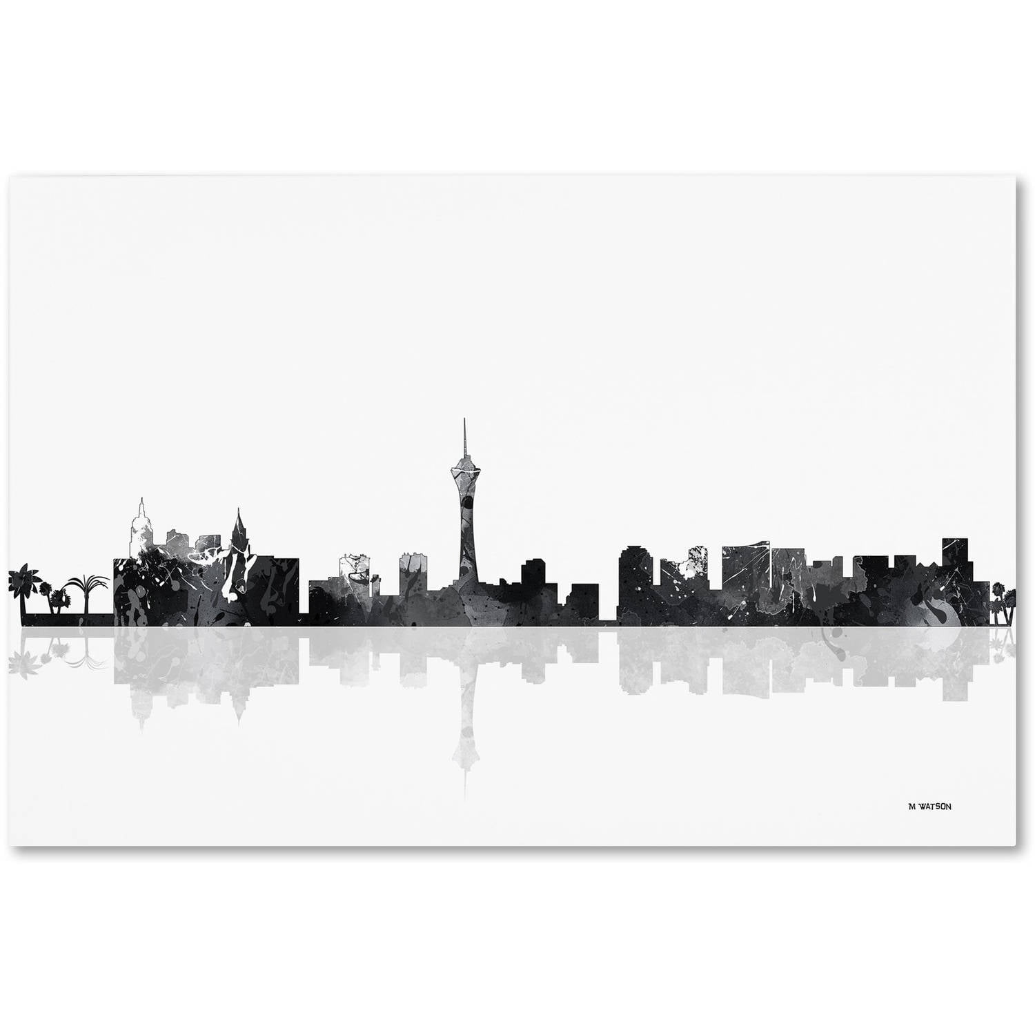 Trademark Fine Art "Las Vegas Nevada Skyline BG-1" Canvas Art by Marlene Watson