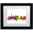 thumbnail image 1 of Trademark Fine Art 'Las Vegas Nevada Skyline' Canvas Art by Michael Tompsett, White Matte, Black Frame, 1 of 4