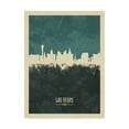 thumbnail image 1 of Trademark Fine Art 'Las Vegas Nevada Skyline Teal' Canvas Art by Michael Tompsett, 1 of 4