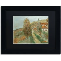 Trademark Fine Art "Last Days of Fall" Canvas Art by Manor Shadian Black Matte, Black Frame