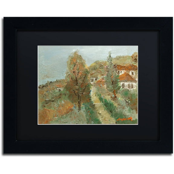 Trademark Fine Art "Last Days of Fall" Canvas Art by Manor Shadian Black Matte, Black Frame