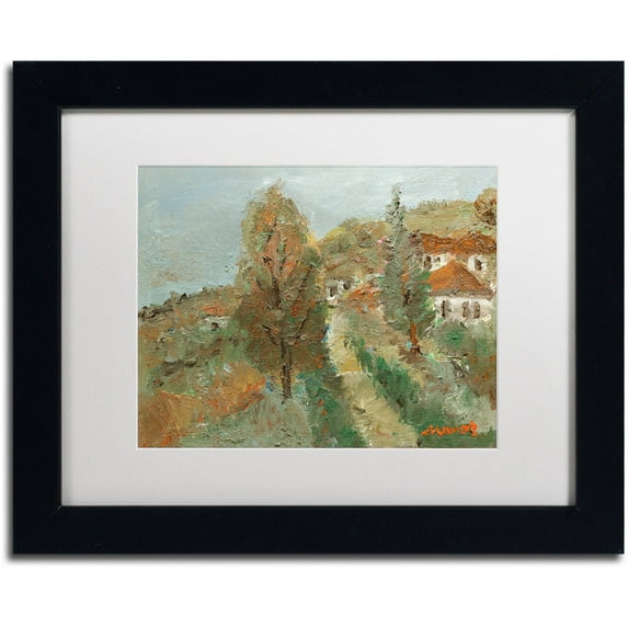 Trademark Fine Art "Last Days of Fall" Canvas Art by Manor Shadian White Matte, Black Frame
